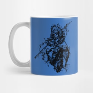 Apache Skull Warrior on Horse Mug